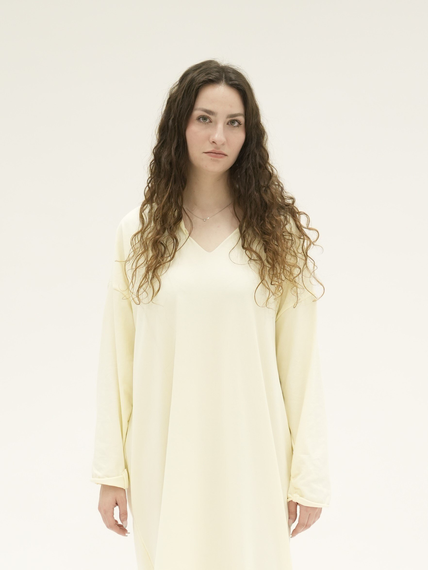  Long oversize dress with hoodie