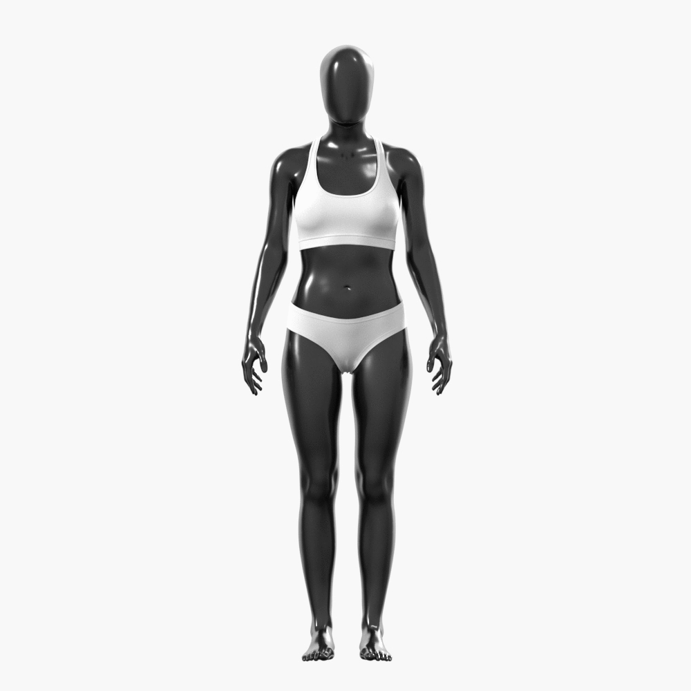 Faceless female avatar for Browzwear 3D design software