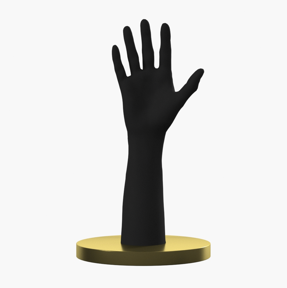 Hand avatar for gloves in 3D design software